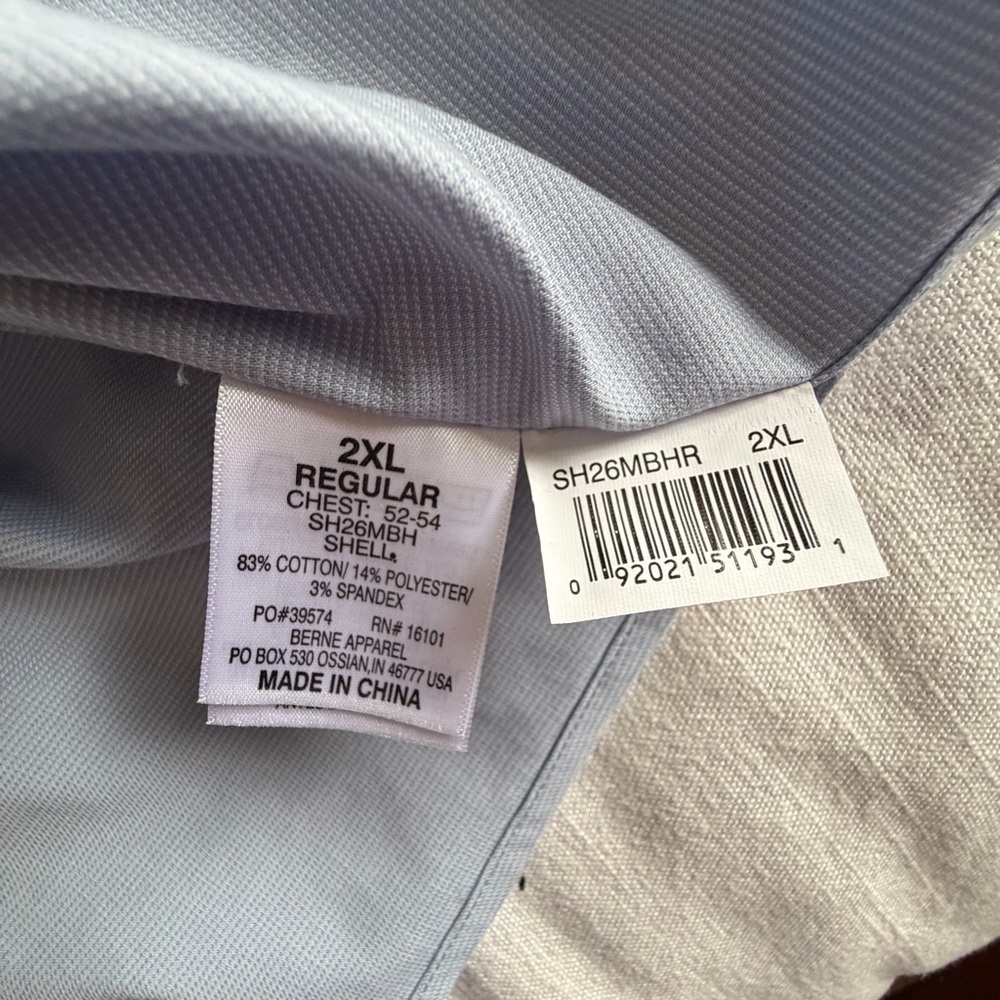 Berne Flex180 Foreman Shirt Mens 2XL  Long Sleeve Button Down Workwear Farming - Picture 12 of 13